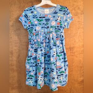 Hanna Andersson Organic Cotton Floral Blue Kids Playground Dress